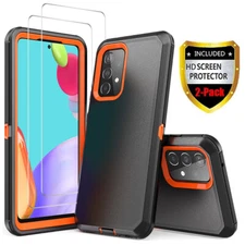 For Samsung Galaxy A32 A52 A51 A71 A53 5G Case Shockproof Cover+Tempered Glass