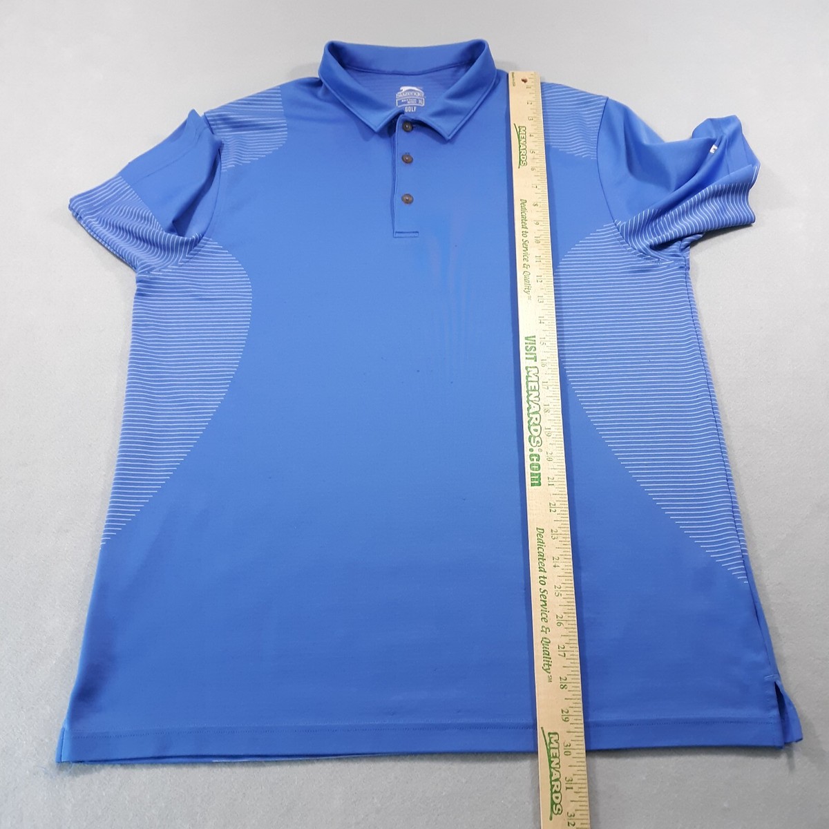 Slazenger Golf Polo Shirt Mens Size XL Performance Collared Blue