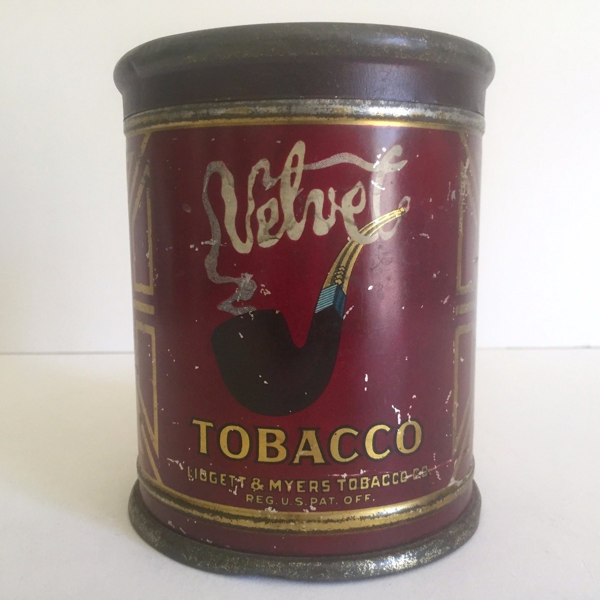 velvet tobacco company VINTAGE EARLY 1900'S VELVET TOBACCO LIGGET & MYERS CO. METAL TOBACCO TIN