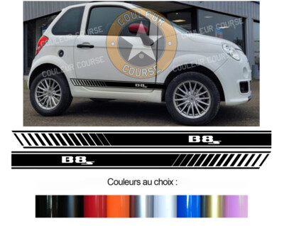 2 X UNTERBODENSTREIFEN FÜR BELLIER B8 AIXAM JDM LIGIER STICKER BD599-61