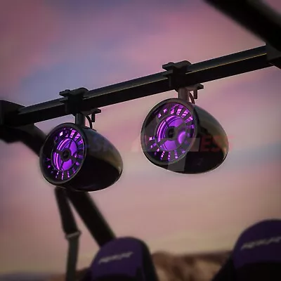 GOHAWK 5" Waterproof Bluetooth ATV UTV RZR Polaris Stereo 2 Speakers Audio System Radio