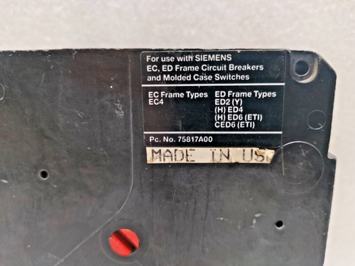 U13ED60 Siemens Undervoltage Trip 24VDC - Picture 5 of 11