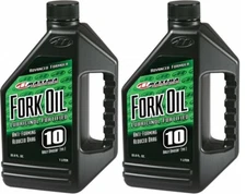 Pack of 2 Maxima Racing Oil Motorcycle Fork Fluid/Oil | 10W | 1 Liter | 55901