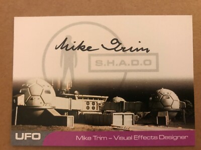 UFO SERIE 2: AUTOGRAMMKARTE: MIKE TRIM - VISUAL EFFECTS MT1 - BLACK INK