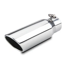 Exhaust Tip 3" Inlet 4" Outlet Silver Bolt-On Diesel Muffler Tip Truck Tailpipe