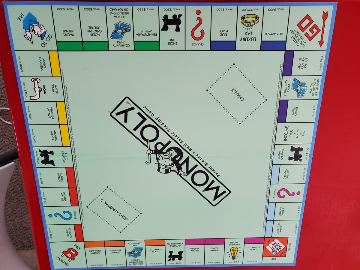Parker Brothers Monopoly 1996 Replacement Part Piece Game Board | eBay