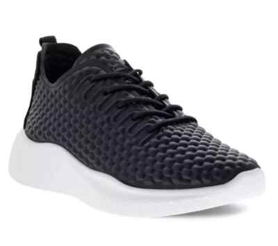 Ecco Therap Damen UK 6,5 - 7 EU 40 Schwarz & Weiß Leder Sneaker Turnschuhe