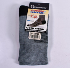 Wrightsock Kid's CoolMesh Crew Socks Gray Size X-Small / 10-1 Little Kid's