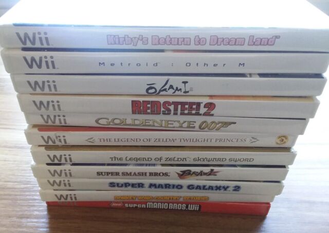 Wii Lot of 11 Games (Mario Zelda Metroid Kirby Donkey Kong Smash Bros) CIB Wii Lot of 11 Games (Mario Zelda Metroid Kirby Donkey Kong Smash Bros) CIB