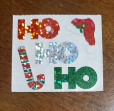 Hambly Prismatic/glitter Christmas themed sticker mod, candy cane, HO HO HO