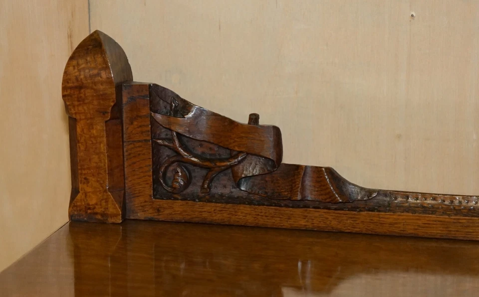 EXQUISITA E IMPORTANTE LIBRERÍA ESTILO PUGIN RENACIMIENTO GÓTICO TALLADA A MANO ORNAMENTADA Foto 3 de 4