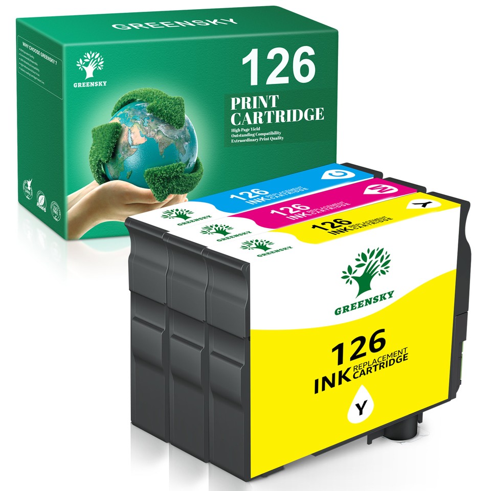 ND Compatible 126 T126 Ink Cartridge 5-Pack – Black, Cyan, Magenta, Yellow – For Workforce Printers