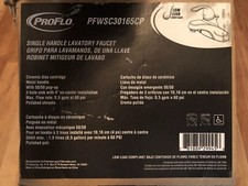 ProFlo PFWSC30165CP 0.5 GPM Centerset Single Handle Bathroom Faucet - Includes P