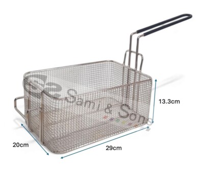 Stainless Steel Heavy Duty FALCON BASKET FRYER with MIDDLE Hock x  UK