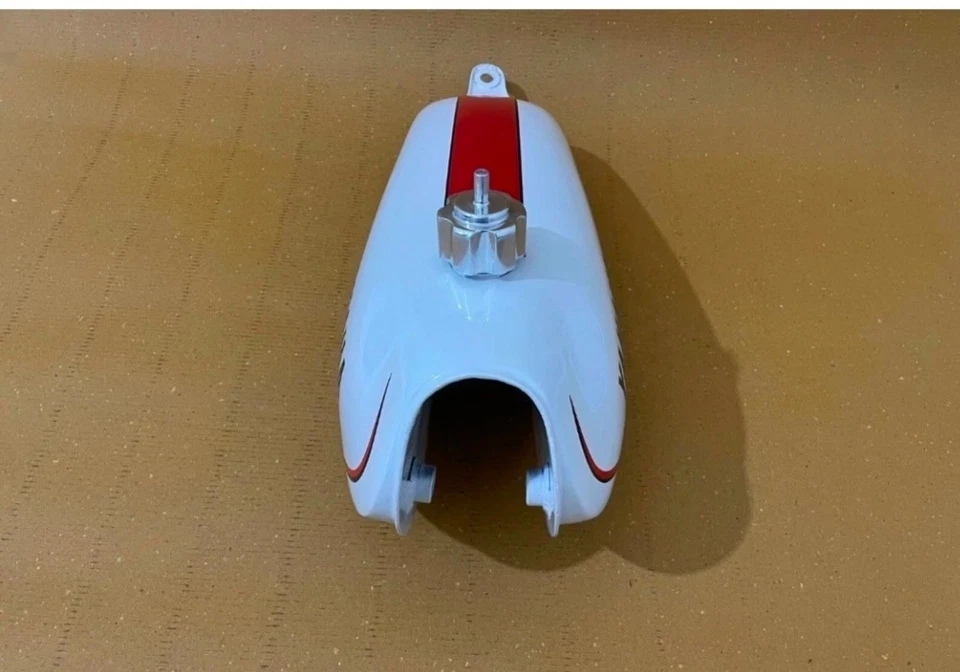 APTO PARA YAMAHA DT100 DT 100 Enduro 1977-79 Blanco Acero Combustible Gasolina... Foto 4 de 4