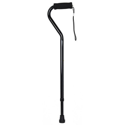 McKesson Black Aluminum Offset Handle Cane 30 to 39'' Height