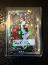 2026 LEAF BASEBALL NATION MAVRICK RIZY  SILVER PRISMATIC AUTO /25 LSU TIGERS
