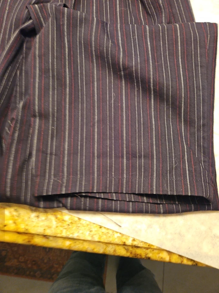 Uncommon Threads Large Chef Pants Black W/Red&White Pin Stripe. Never Worn - Image 3 of 4