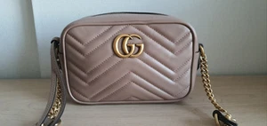 Mini bandoulière 100% authentique Gucci GG Marmont Matelasse beige + cache poussière