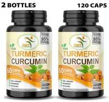 STRONG TURMERIC 95% CURCUMIN 15,050mg TUMERIC PILLS ANTIOXIDANT  120 CAPSULES