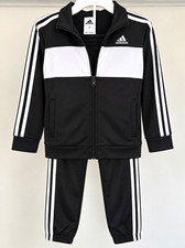 NEW Adidas Boys Kids 2pc Sport Tracksuit Set Jacket Pants Full Zip Pockets 7