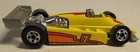 Vintage 1982 Hot Wheels Turbo Streak Yellow Race Car 7 Hong Kong Blackwall Loose
