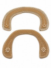 VTG Faux Pearls Beaded Peter Pan Collar Flapper Dress Detachable Choker Lot Of 2