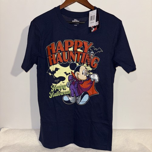 Walt Disney Mickey Mouse Happy Halloween Dracula T-Shirt Mens MEDIUM NEW w/ TAG