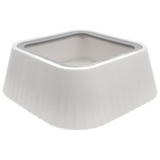 Durable No Spill Water Bowl for Cats and Small Dogs ABS Pet Bowl White
