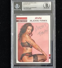 Alexis Fawx Signed Custom Trading Card BAS Beckett COA Autograph