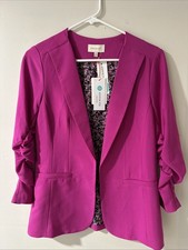 Skies Are Blue Raja Collarless Blazer, Pink Size XS