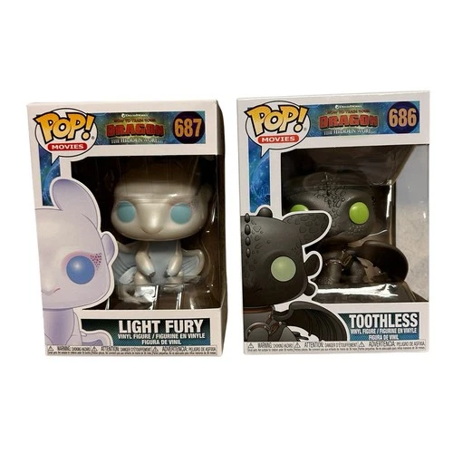 Toothless 686 And Light fury 687 Funko Pops New