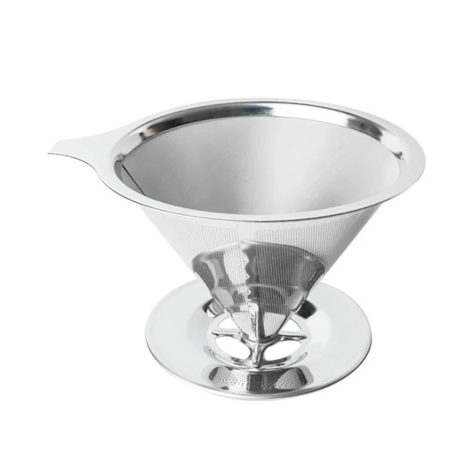 Pour Over Coffee Filter Stainless Steel Reusable Cone Slow Dripper Cup 800 Mesh. - Image 3 of 4