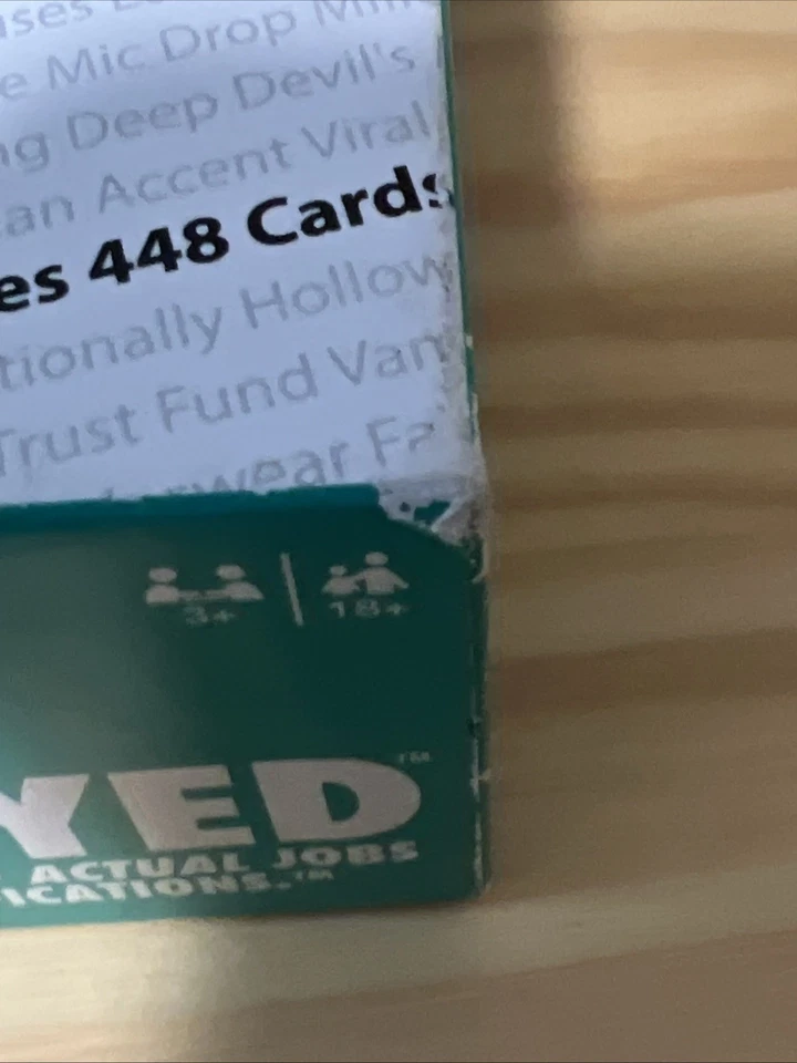 Funemployed Fun Employed Card Game Kickstarter 2016 100% Complete Damaged Box - Image 4 of 4