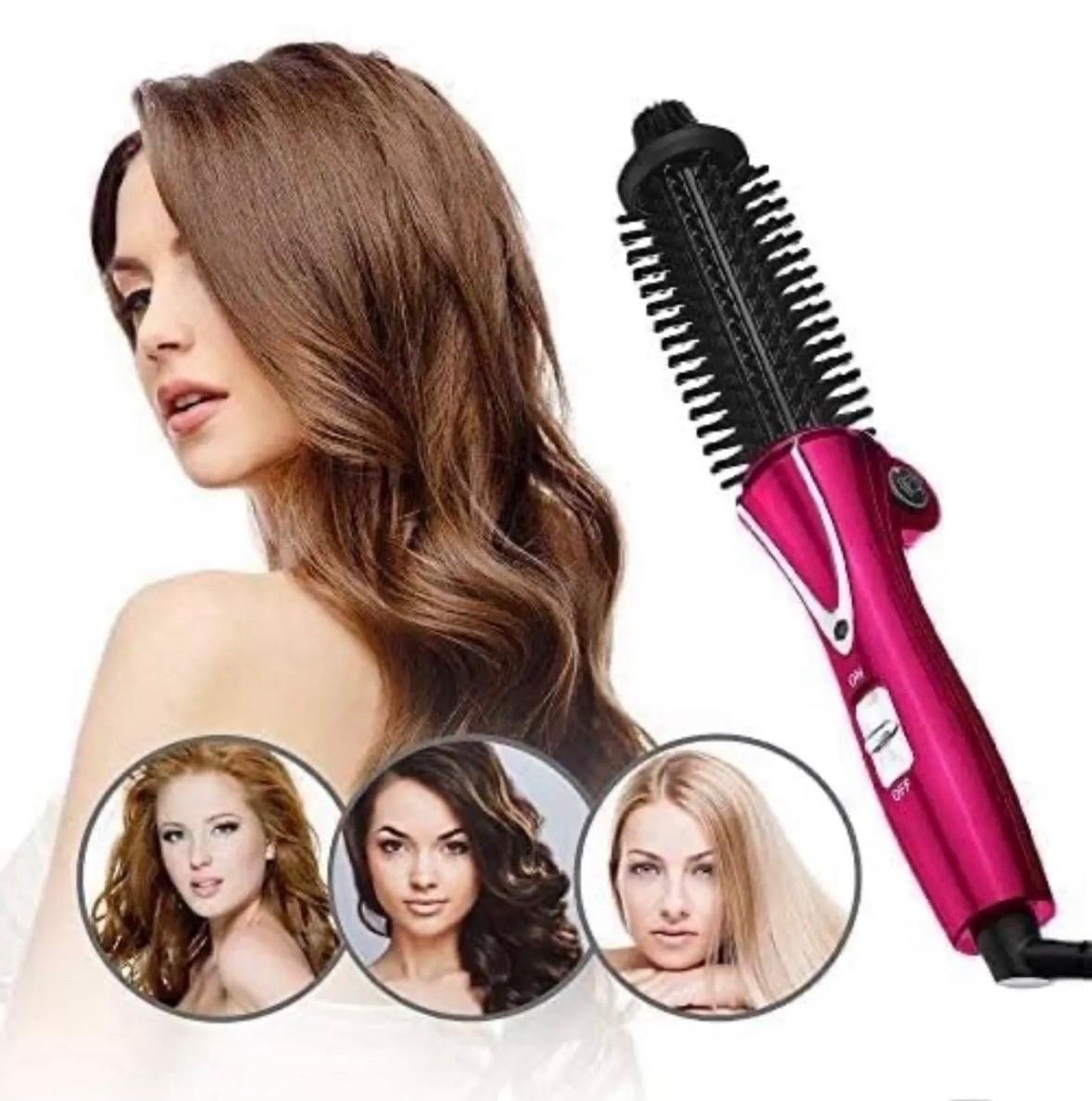 Cooliss Hot Hair Brush Ionic Curling Iron Tangle Free Tourmaline Ceramic Wand