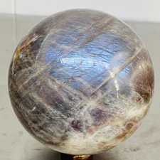 Natural Gray moonstone sphere quartz Crystal ball Healing 3220G