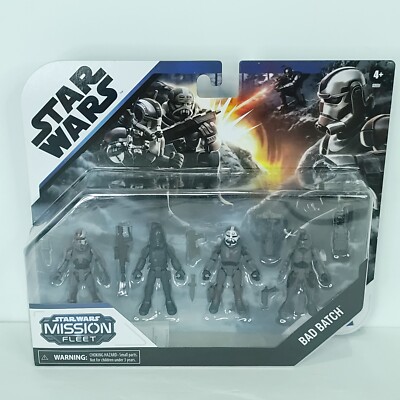 Star Wars Bad Batch Mission Fleet 4 Pack Wrecker Hunter Echo Crosshair Hasbro