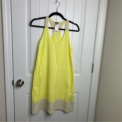 Patagonia neon yellow sleeveless seahurst dress size 2 athleisure beach vacation