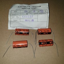NOS SPRAGUE 7D 10uF 450V 19x43mm HI CURRENT HI END CAPS FOR AUDIO 4pcs
