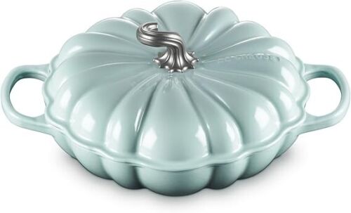 Le Creuset Sea Salt Halloween Signature Buffet Casserole Pumpkin Enamel JPN NEW - Picture 9 of 9