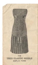 VTG 1910s TREO COMPANY ELASTIC GIRDLE WHOLESALE PRICE LIST CORSETS/BRASSIERES