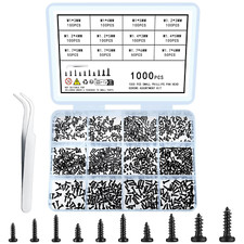 1000 Pcs Small Pan Head Screws Assortment Kit, Micro Tiny Electronic Self-Tappin