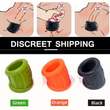 Silicone Ball Scrotum Stretcher Enhancer Squeeze Testicle Ring Delay Ejaculation