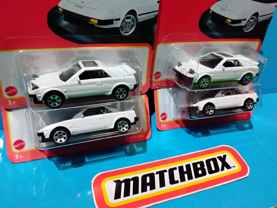 4x LOT 2021 MATCHBOX ALL VARIANTS 1984 TOYOTA MR2 #14 WHITE JDM SPORTS RARE - Image 2 of 4