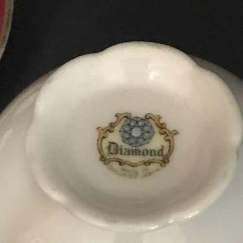 Diamond China Occupied Japan Cup And Saucer With Gold Trim. - Picture 6 of 9