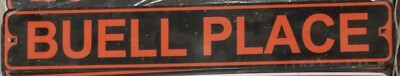 Buell Place Aluminum Metal Street Sign 3'' x 18'' Harley
