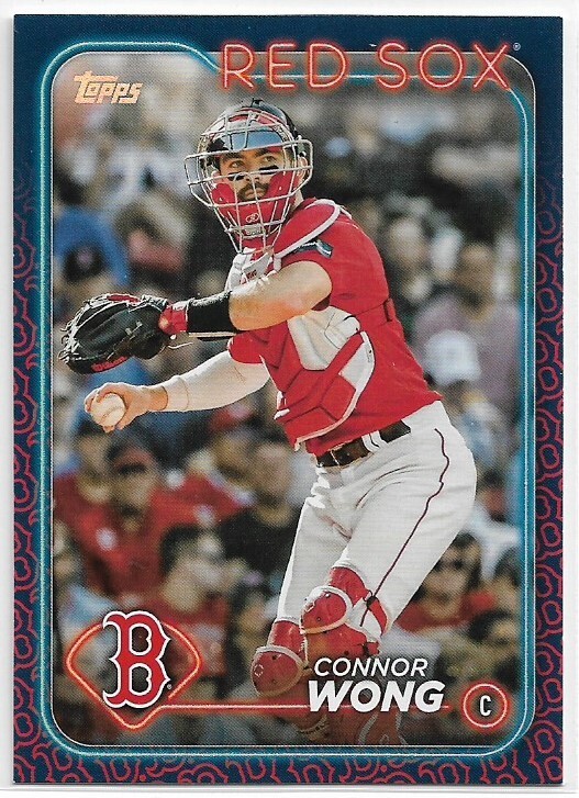 2024 Topps Connor Wong #104 Team Color Border Variation Short Print Red Sox Logo