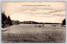 Postcard ME Mill Point Holbrook Island Harborside Maine AX16