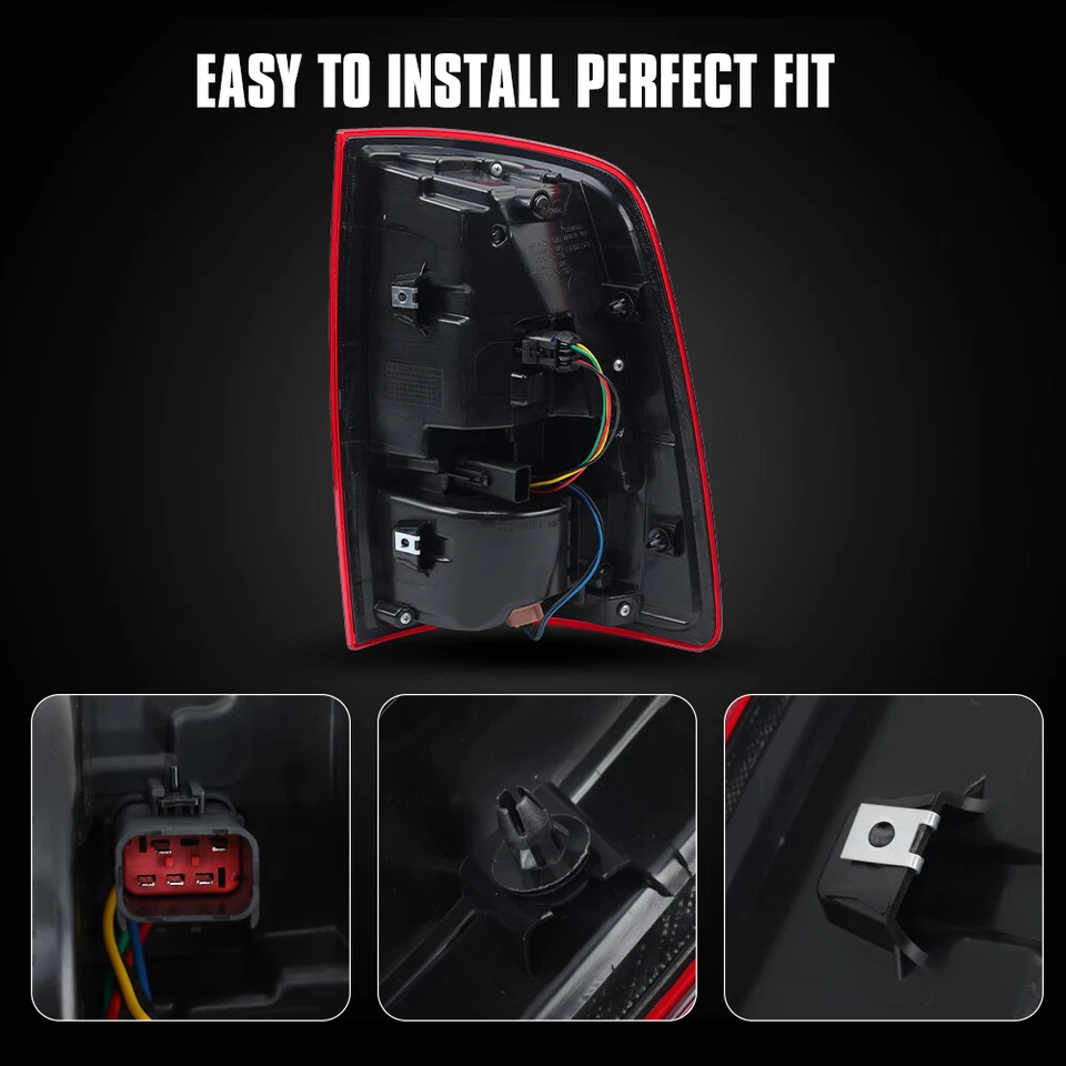 Par de luces traseras para Dodge Ram 1500 2500 3500 2013 2014 2015 2016 2017 2018 Foto 4 de 4