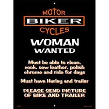 Woman Wanted Metal Parking Sign 12"x 18" for Home Wall Door Garage Novelty Decor